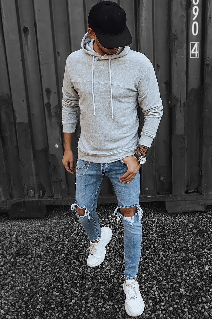 Moška jopa s kapuco Barva siva DSTREET BX5471