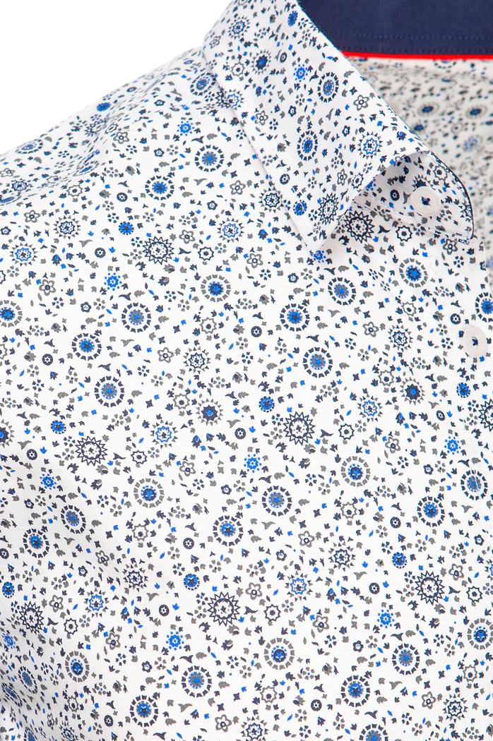 Moška vzorčasta srajca Barva Bela DSTREET DX2338