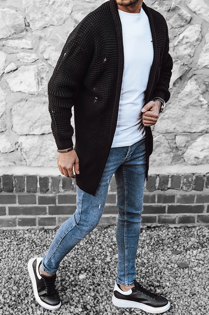 Moški kardigan Barva Črna DSTREET WX1985