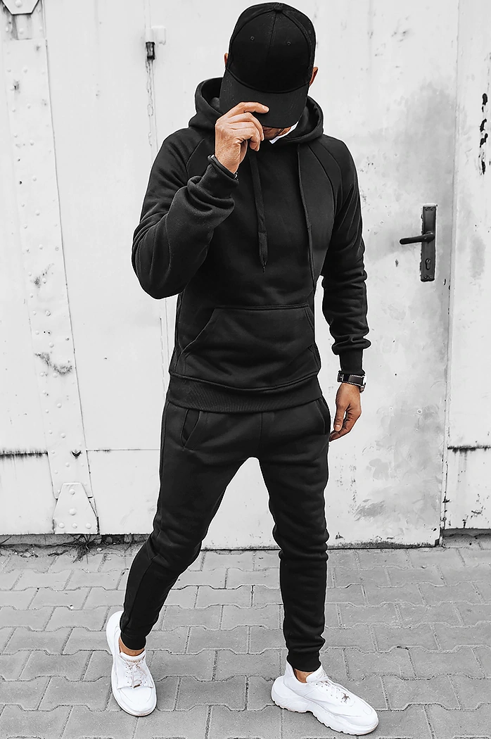 Moške komplet trenirke Barva Črna  DSTREET AX0627