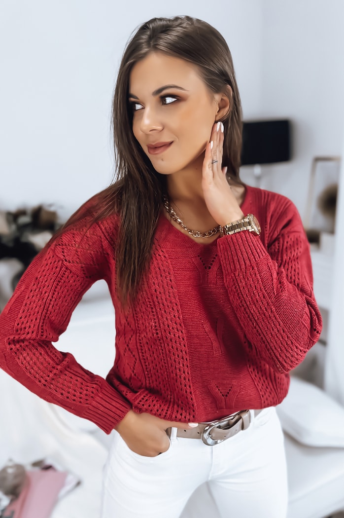 Ženski dolgi pulover DARIA Barva Roza  DSTREET MY1719