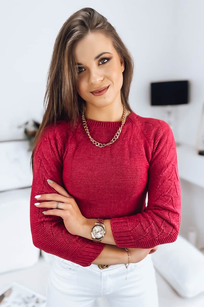 Ženski dolgi pulover TAMI Barva Roza  DSTREET MY1759