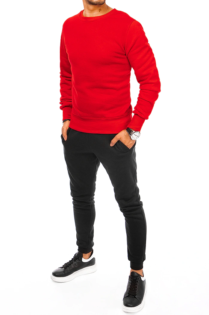 Moške komplet trenirke Barva rdeča-Črna DSTREET AX0633