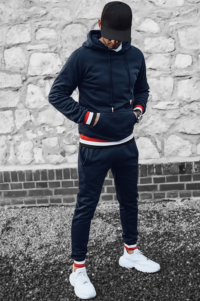 Moške komplet trenirke Barva Mornarica DSTREET AX0664