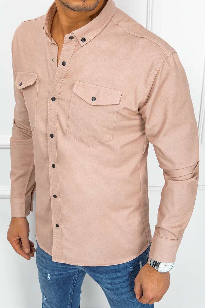 Moška jeans srajca Barva Roza DSTREET DX2352