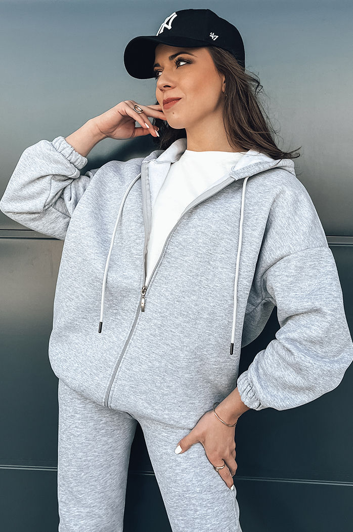 Ženski komplet trenirke AMILIA PREMIUM Barva siva DSTREET AY0778