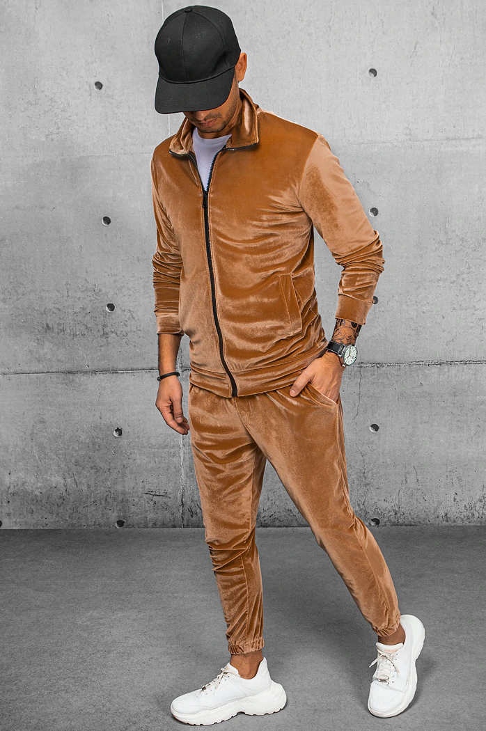 Moška jopa z zadrgo Barva kamela DSTREET BX5539