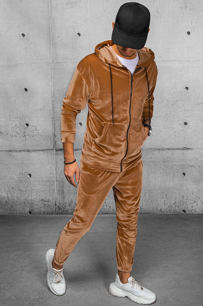 Moška jopa z zadrgo Barva kamela DSTREET BX5542