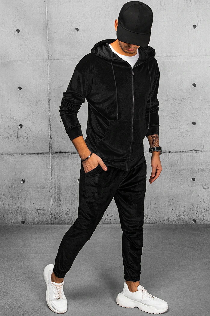 Moška jopa z zadrgo Barva Črna DSTREET BX5544