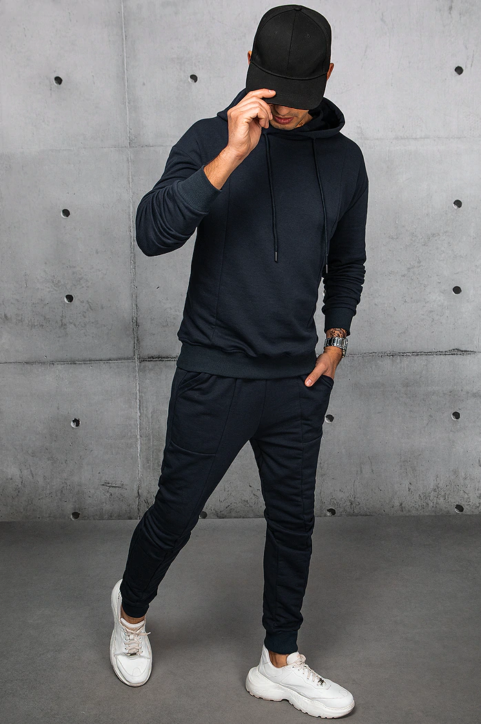 Moške komplet trenirke Barva Mornarica DSTREET AX0674