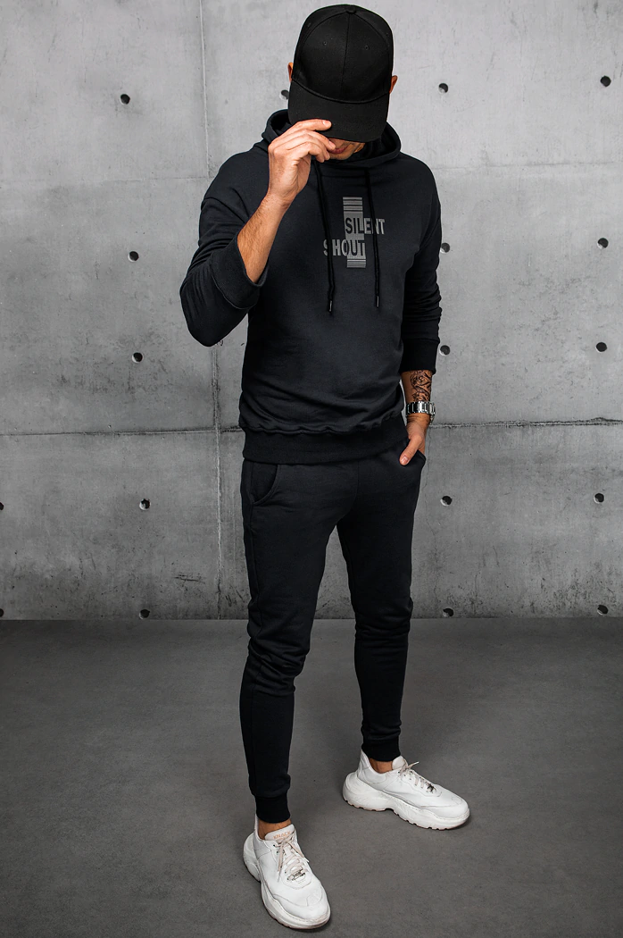 Moške komplet trenirke Barva Črna DSTREET AX0677