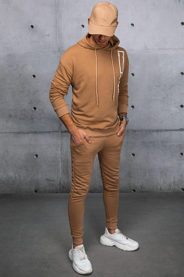 Moške komplet trenirke Barva kamela DSTREET AX0684