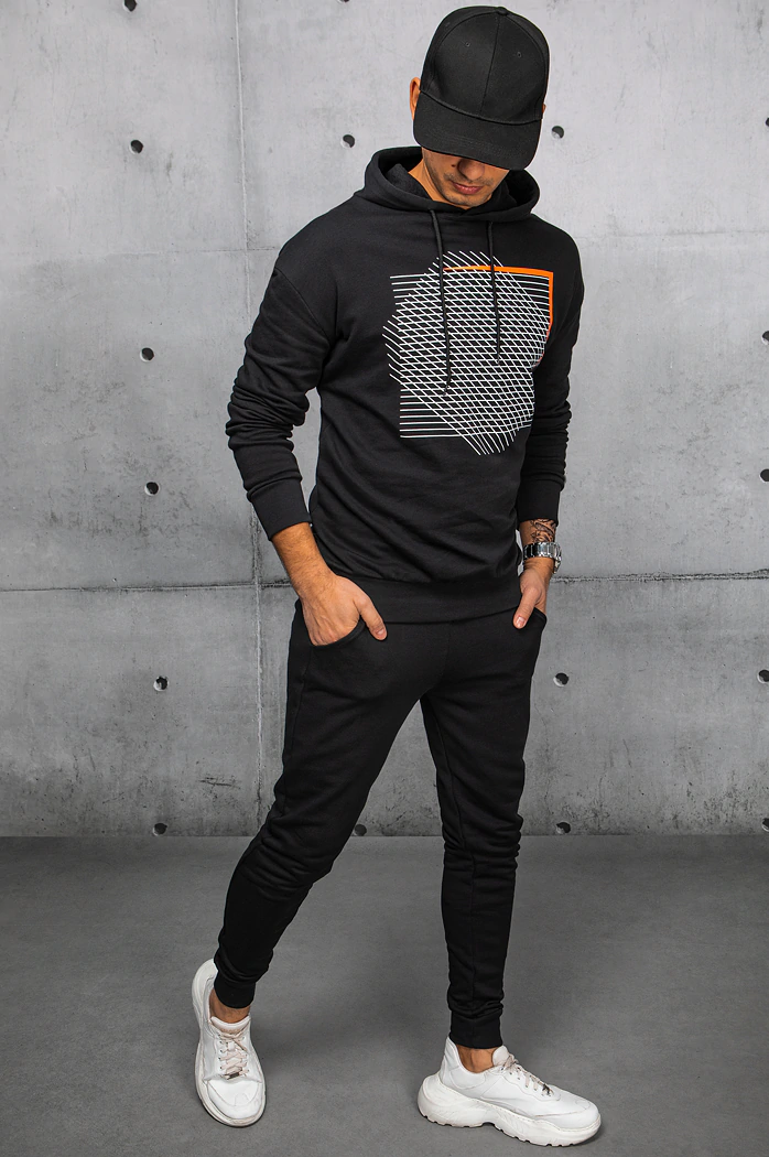 Moške komplet trenirke Barva Črna DSTREET AX0689