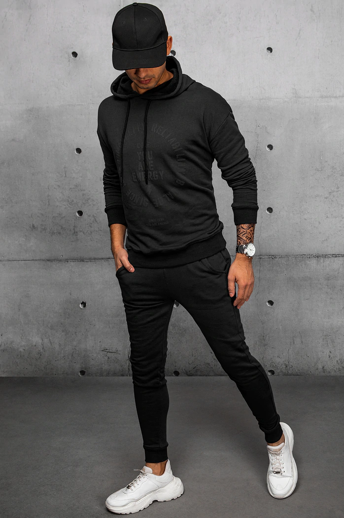 Moške komplet trenirke Barva Črna DSTREET AX0692