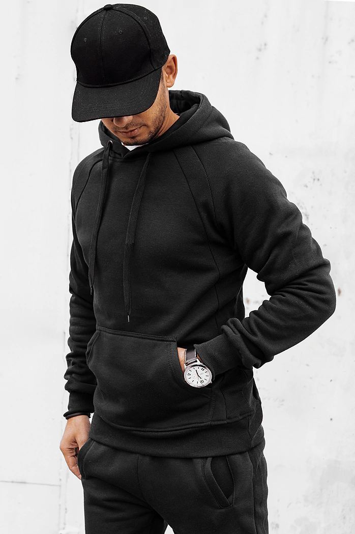 Moška jopa s kapuco Barva Črna DSTREET BX5559
