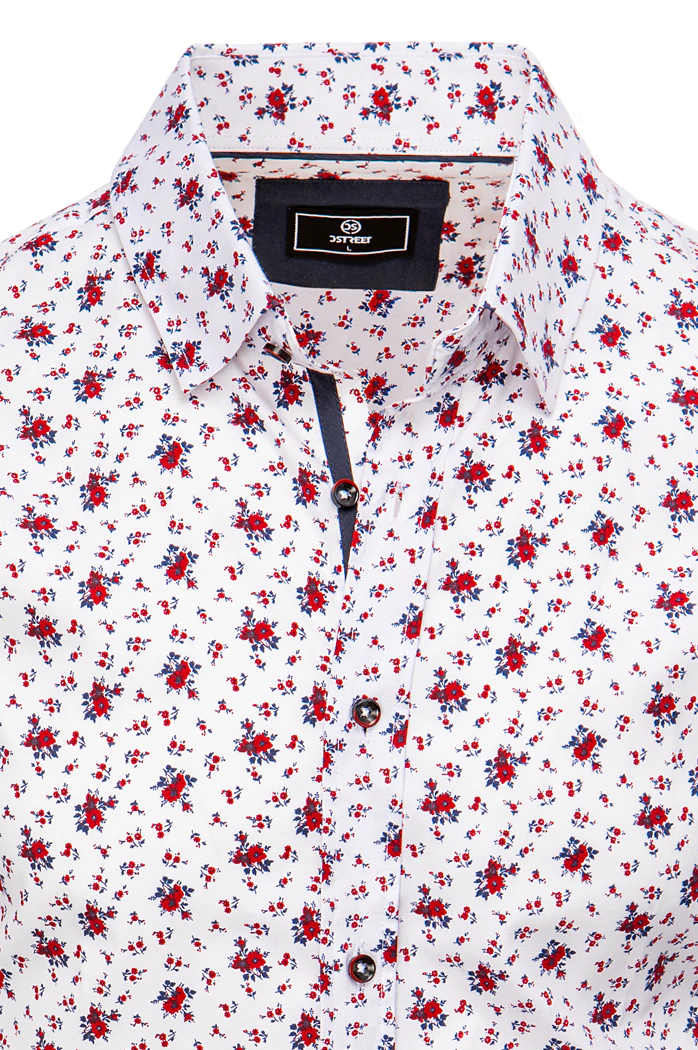 Moška vzorčasta srajca Barva Bela DSTREET DX2396