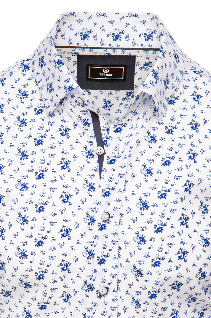Moška vzorčasta srajca Barva Bela DSTREET DX2397