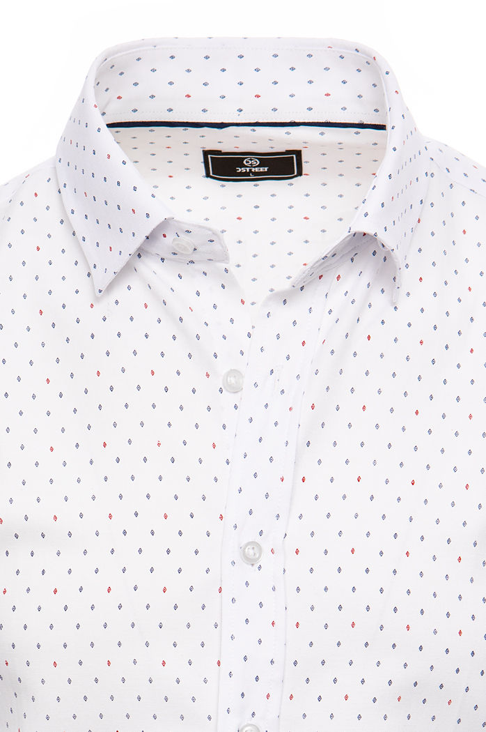 Moška vzorčasta srajca Barva Bela DSTREET DX2460
