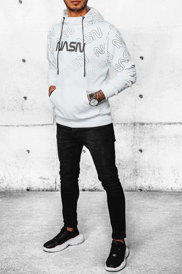 Moška jopa s kapuco Barva Bela DSTREET BX5570