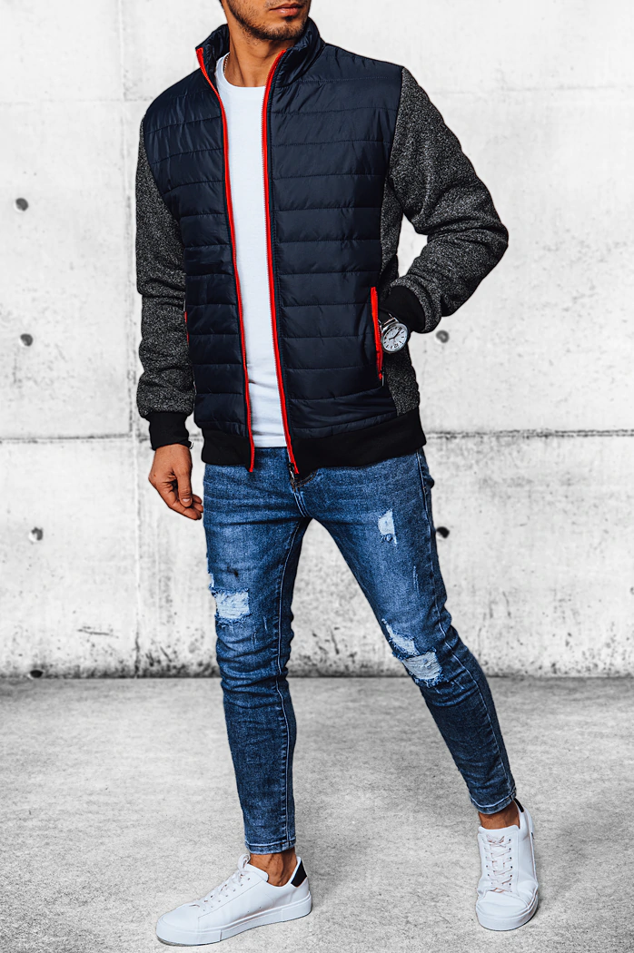 Moška prehodna jakna temno-modra Dstreet TX4397