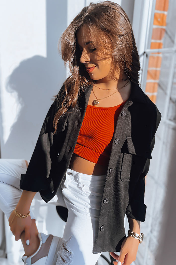 Ženska srajčna jakna SUNSET Barva Črna DSTREET TY3509