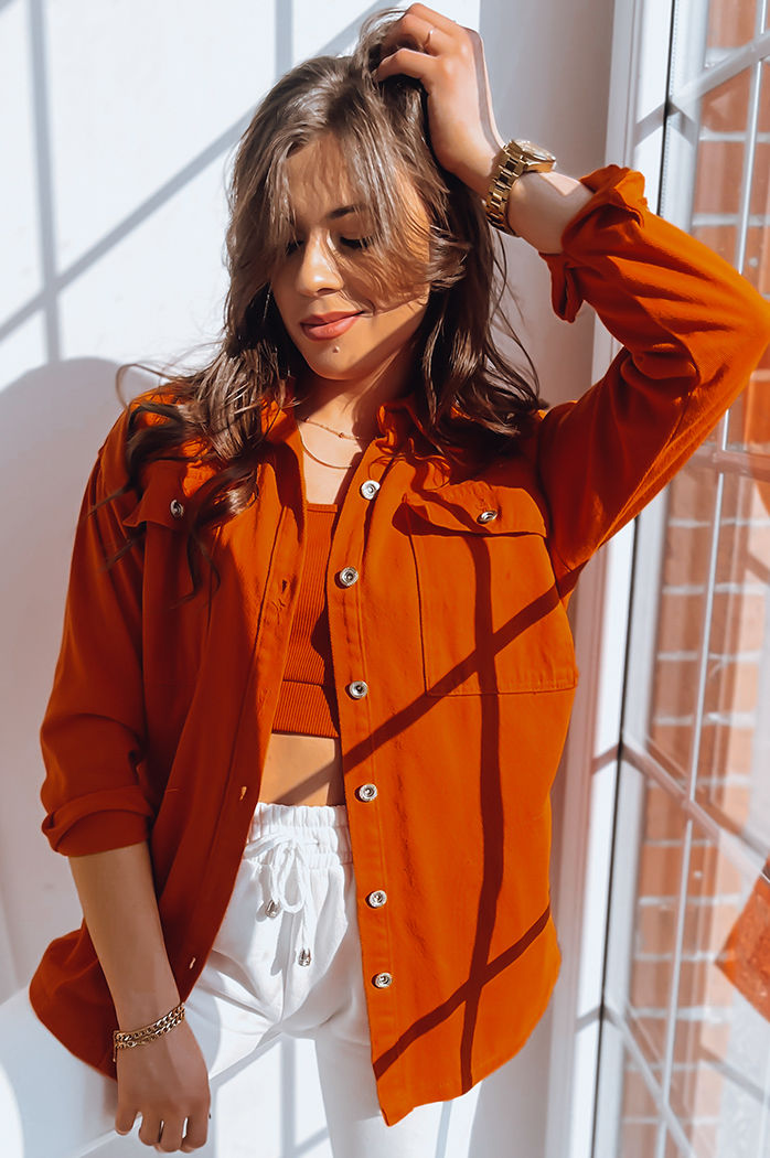 Ženska jeans jakna COSMO Barva Oranžna DSTREET TY3528