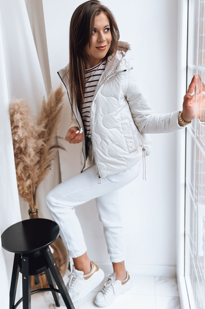 Ženska prešita jakna FLUFFY Barva Bela DSTREET TY3582