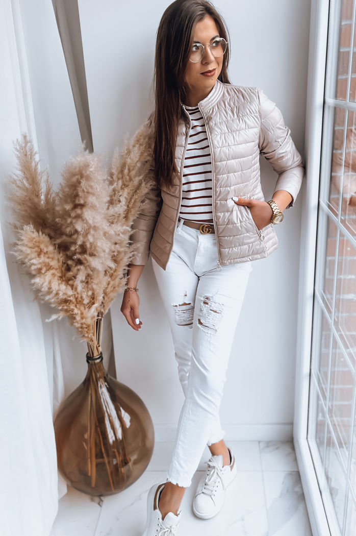 Ženska prešita jakna FRITARA Barva Bež DSTREET TY3593