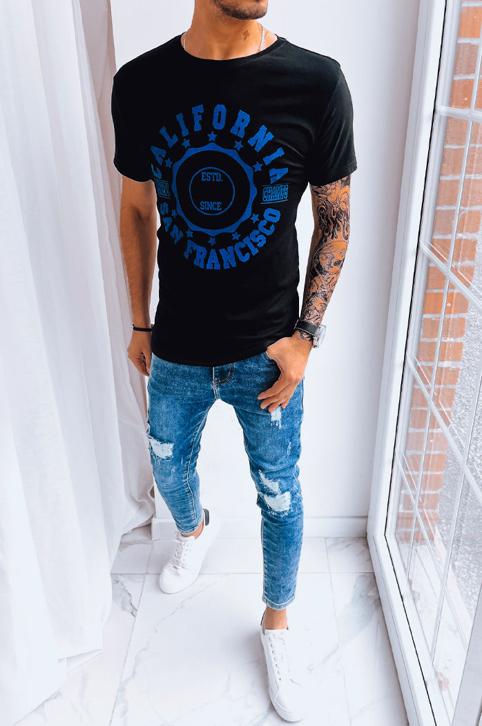 Moška majica s potiskom Barva Črna DSTREET RX5085