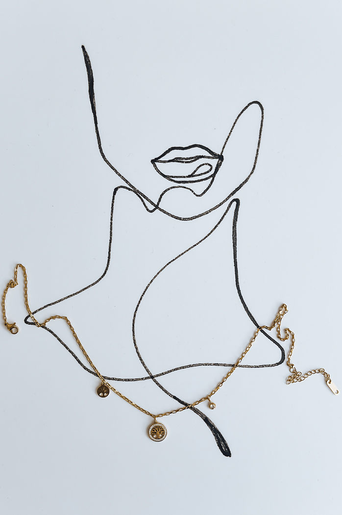 Ženska ogrlica PLAYA Barva zlati DSTREET IY0076