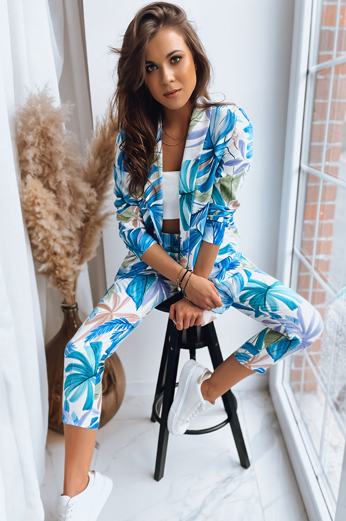 Ženske hlače casual FLOWER GARDEN Barva Zelena DSTREET UY1473