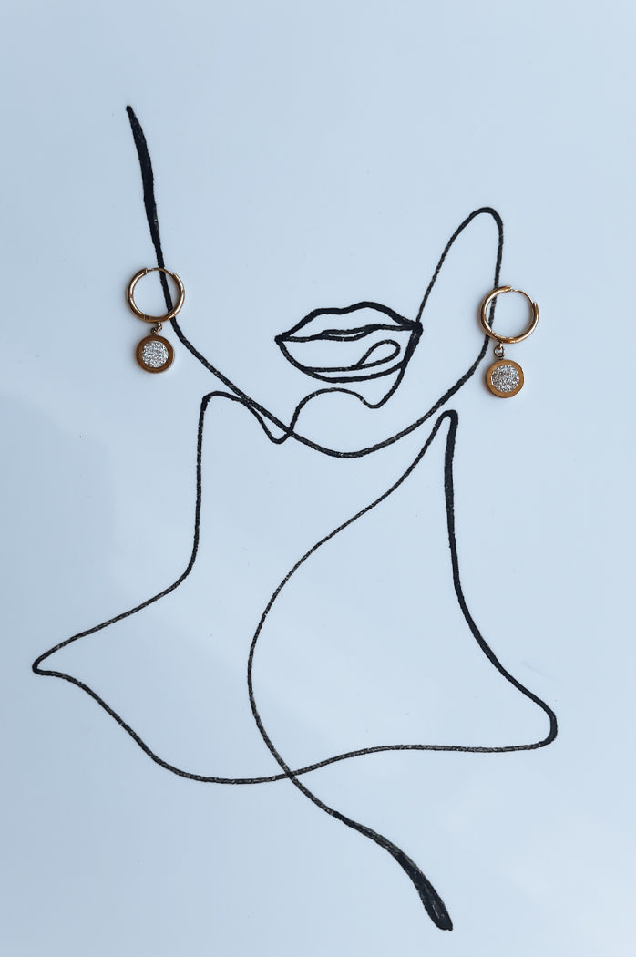 Ženske uhane SHINE BETHANY Barva zlati DSTREET JY0011