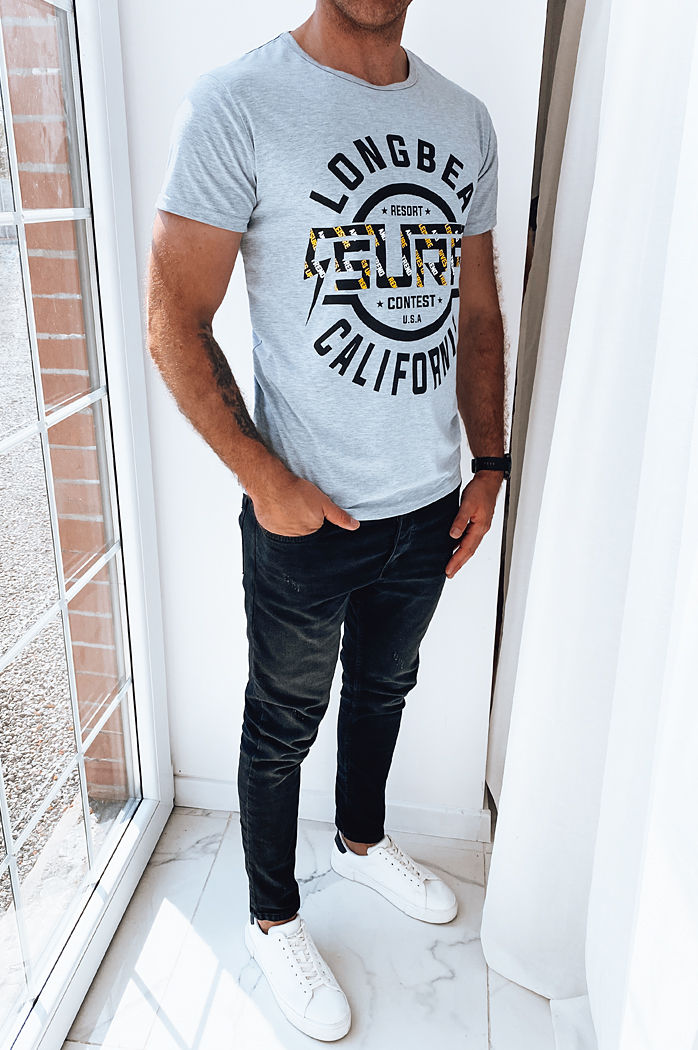 Moška majica s potiskom Barva Svetlosiva DSTREET RX5260