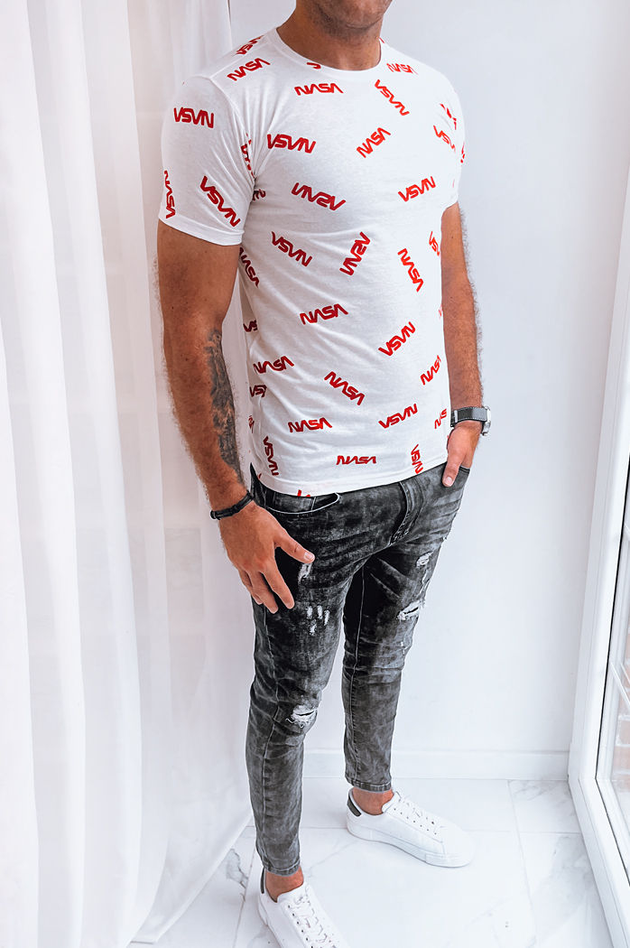 Moška majica s potiskom Barva Bela DSTREET RX5269