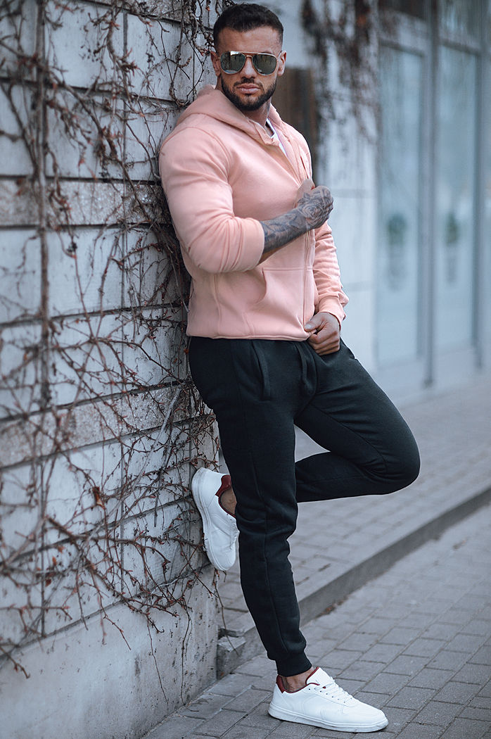 Moška jopa s kapuco Barva Roza DSTREET BX4834z