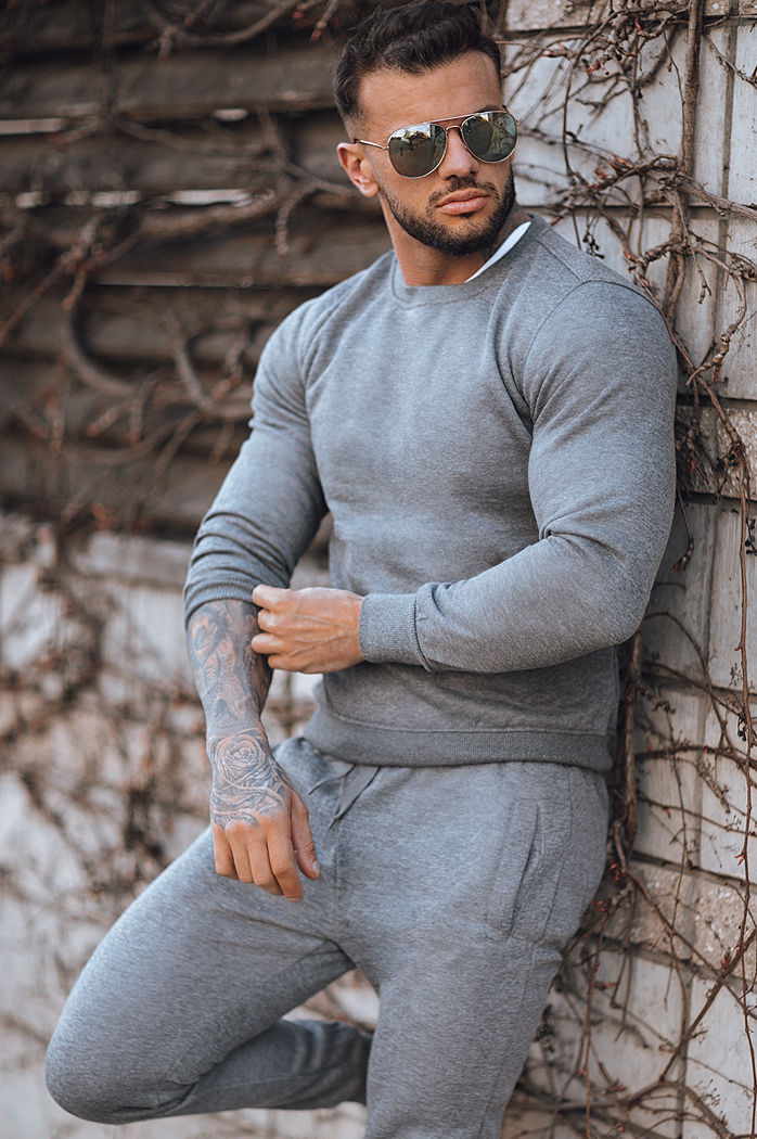 Moške komplet trenirke Barva Antracitna DSTREET AX0731