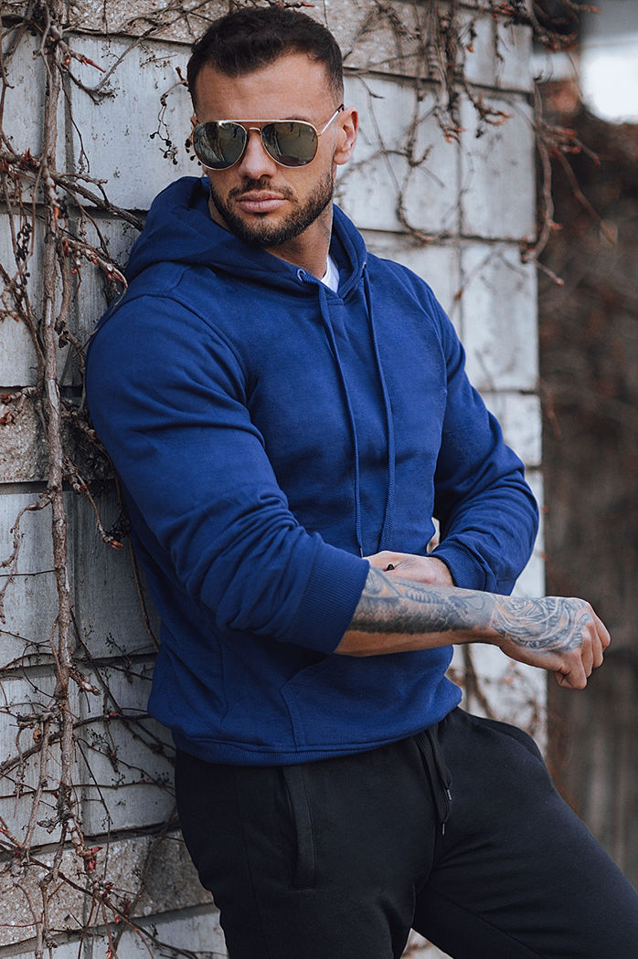 Moške komplet trenirke Barva Modra-Črna DSTREET AX0742