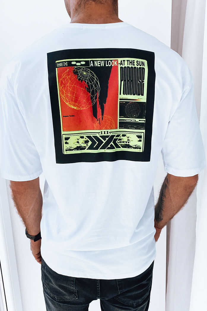 Moška majica s potiskom Barva Bela DSTREET RX5301