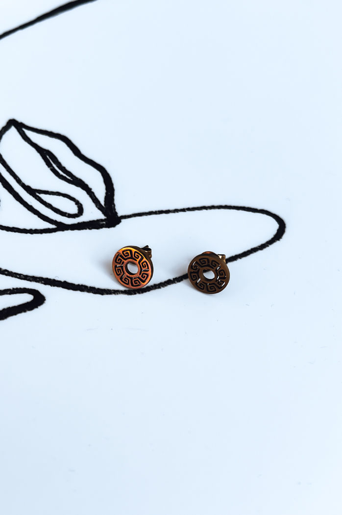 Ženske uhane AZTEC STYLE Barva zlati DSTREET JY0013