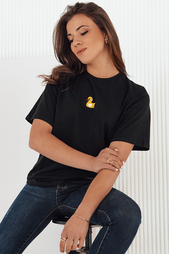 Ženska majica s potiskom MIA ROSE Barva Črna DSTREET RY2255