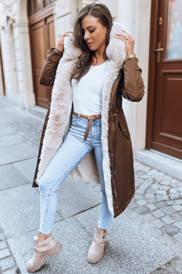 Ženska zimska jakna HARPERSOFT coffee Dstreet TY3686