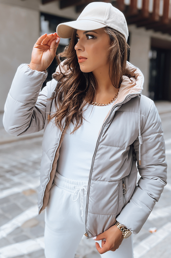 Ženska puhasta jakna VICTORIA SNUG Barva siva DSTREET TY3696