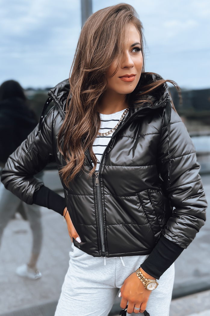 Ženska prešita jakna AURORA  Barva Črna DSTREET TY3721