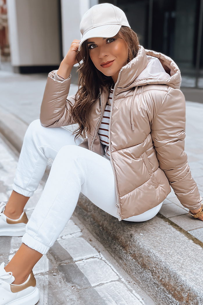 Ženska puhasta jakna LOLAROSE Barva zlati DSTREET TY3738