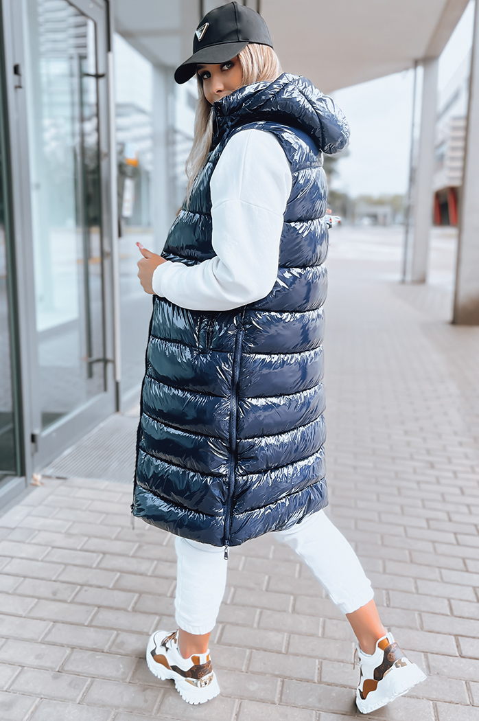 Ženski prešit telovnik GANTINI Barva Modra DSTREET TY3743