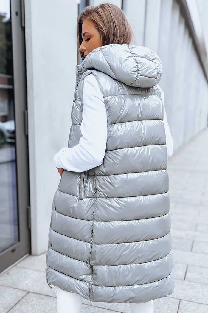 Ženski prešit telovnik GANTINI Barva Srebrna DSTREET TY3744