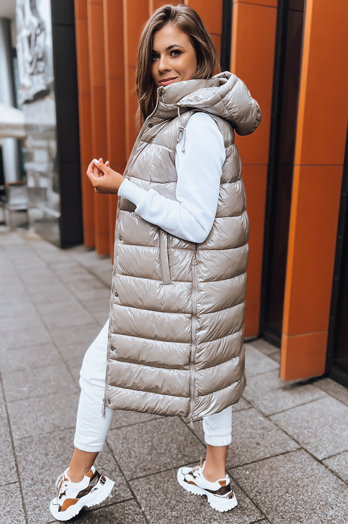 Ženski prešit telovnik GANTINI Barva Bež DSTREET TY3745