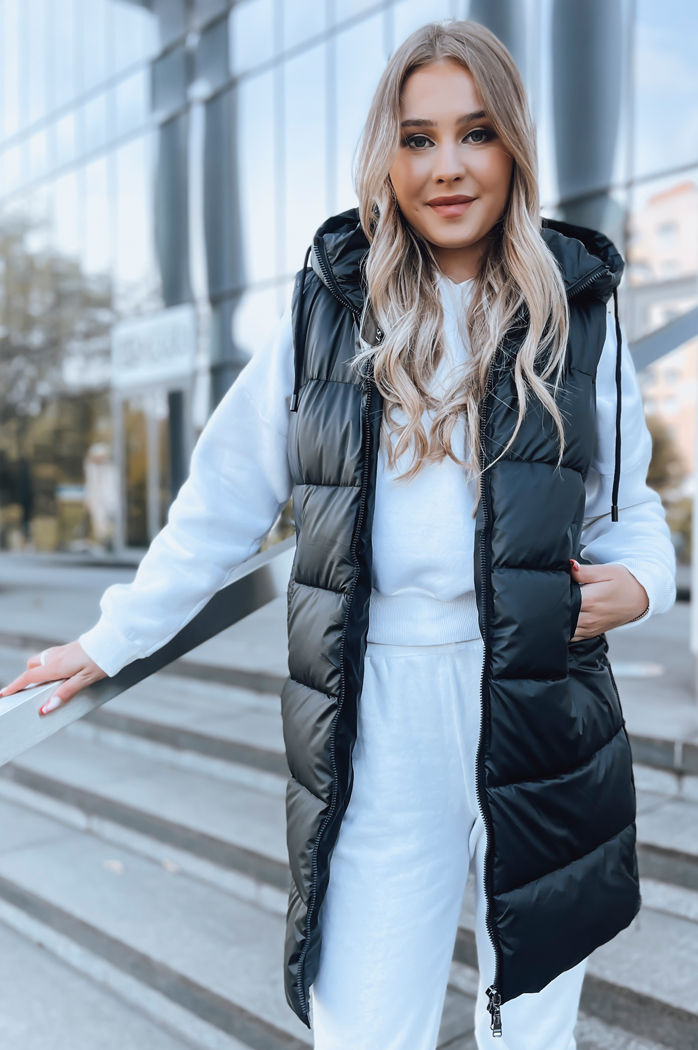 Ženski prešiti telovnik FAR AWAY black Dstreet TY3748