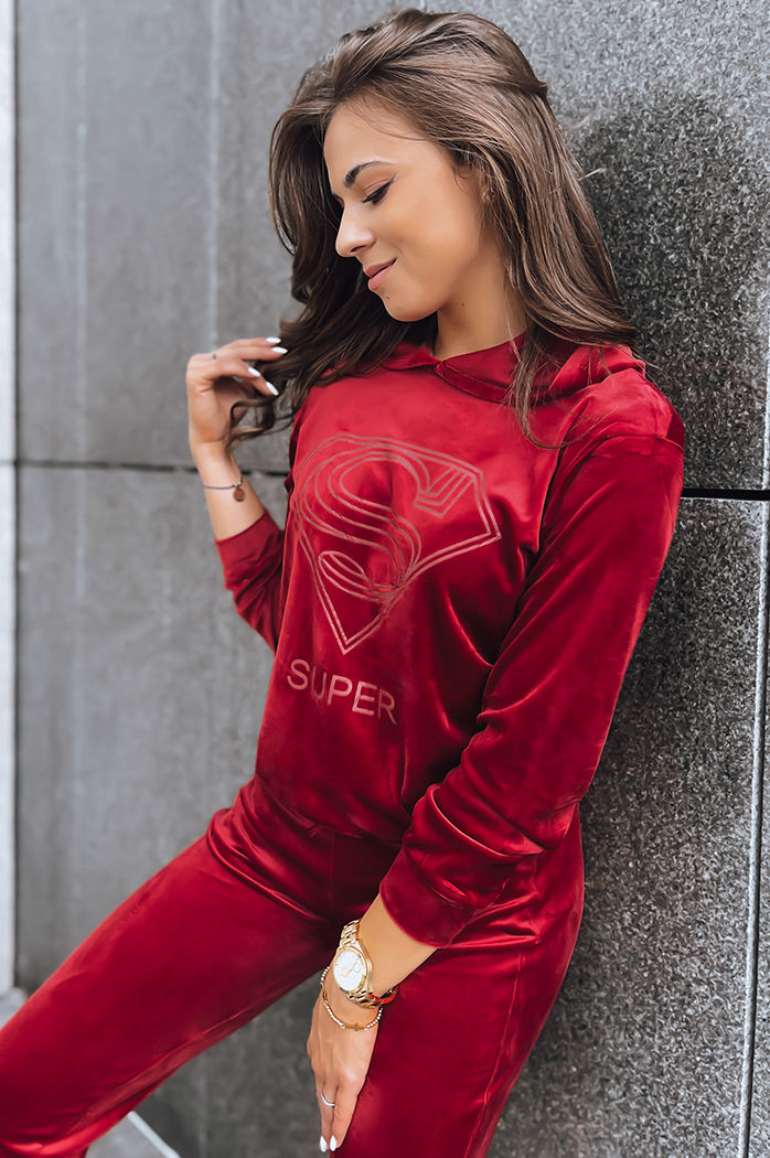 Ženski žametni komplet Vogue Velour Barva Klaret DSTREET AY0875