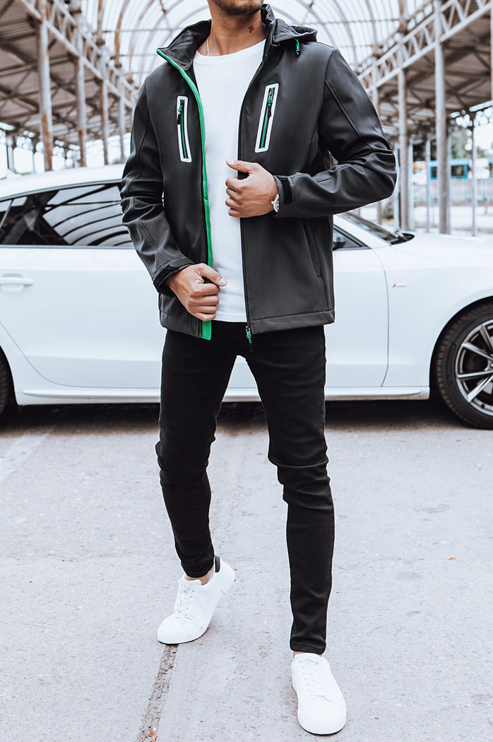 Moška softshell jakna Barva Temno siva DSTREET TX4475